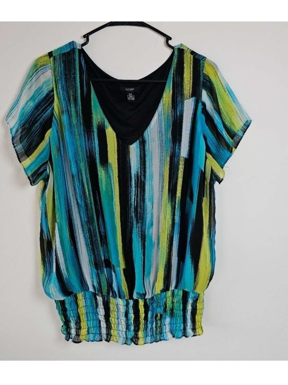 Alfani 16 W Blouse Short Sleeve